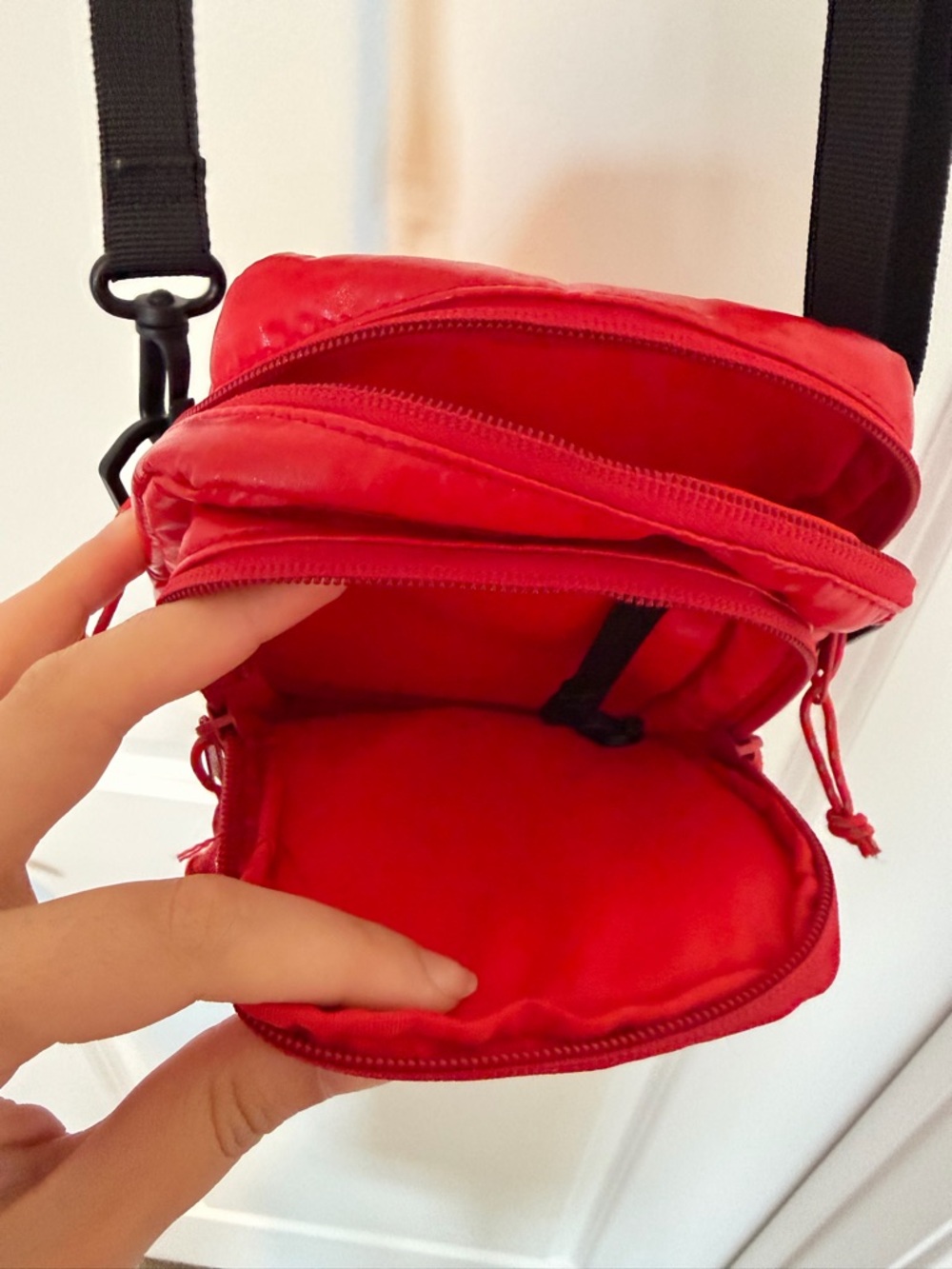 Red Crossbody Nylon Mini Bag - Picture 5 of 5